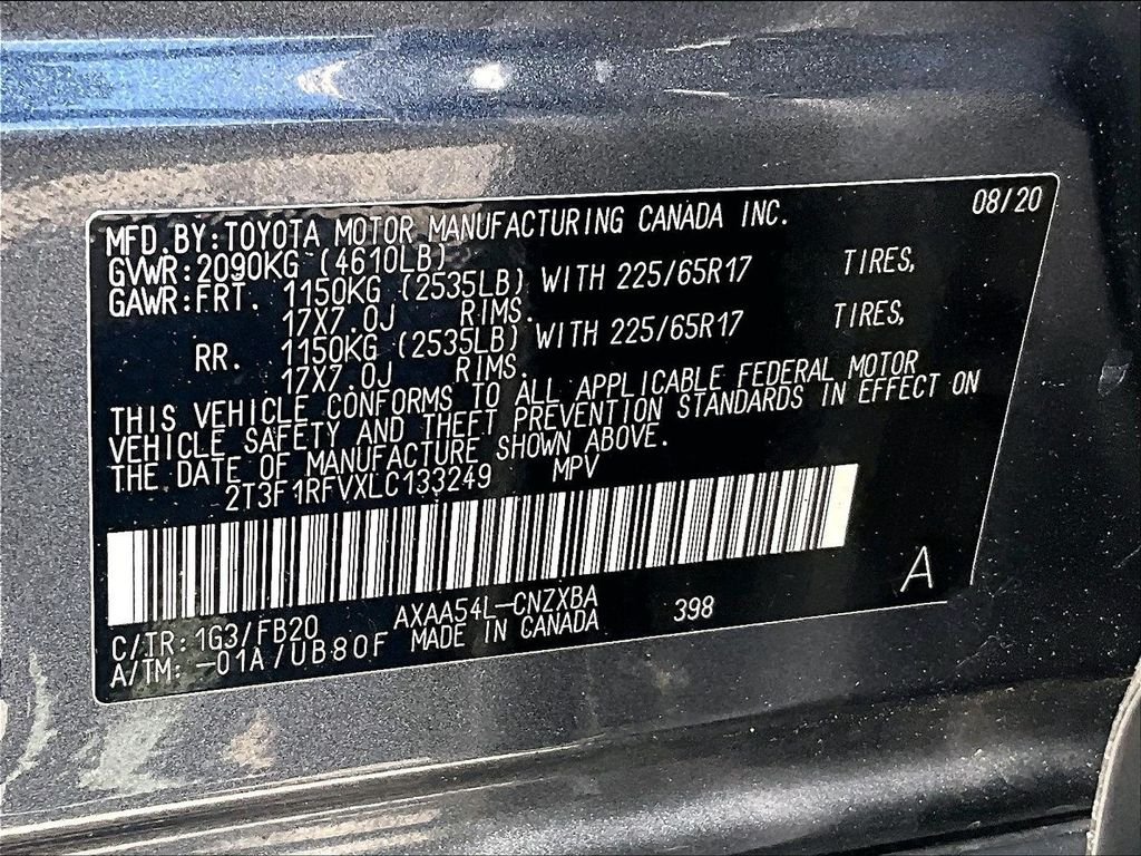 Used 2020 Toyota RAV4 LE w/ All Weather Liner Package AWD/4WD image 35