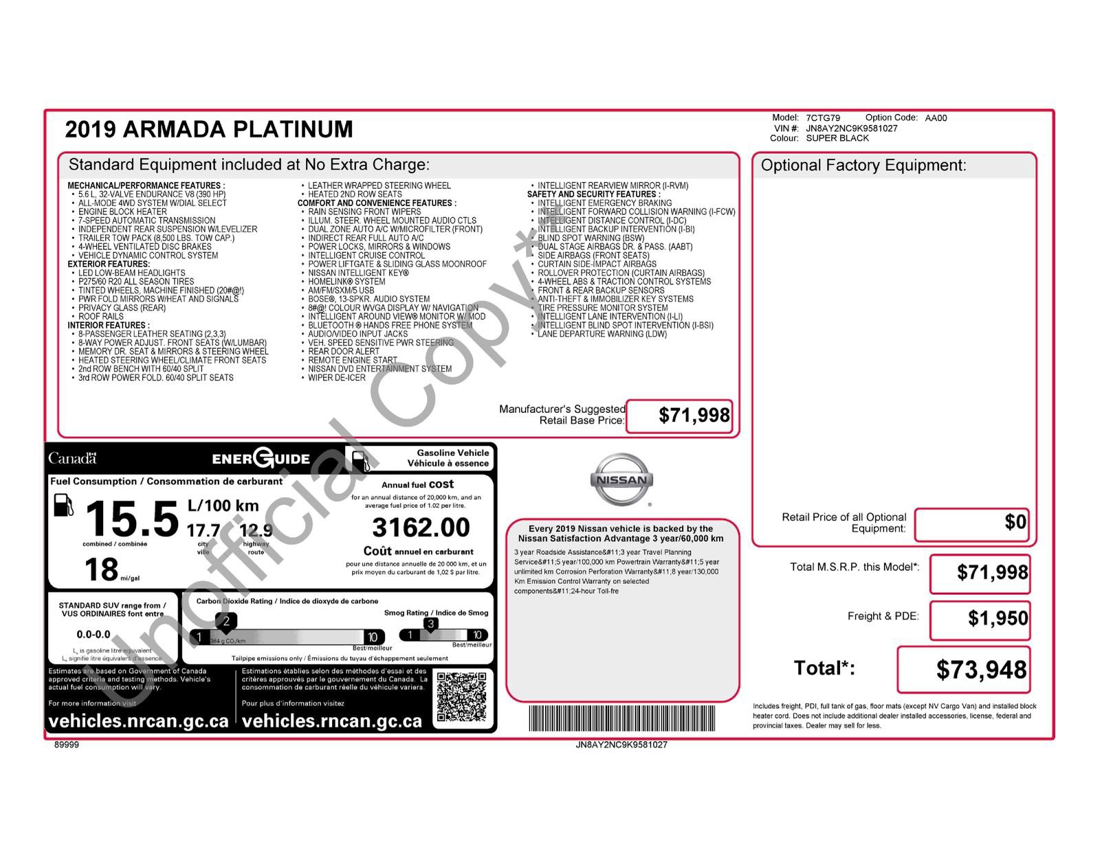 Used 2019 Nissan Armada Platinum image 4