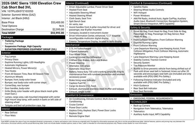 New 2026 GMC Sierra 1500 Elevation image 27