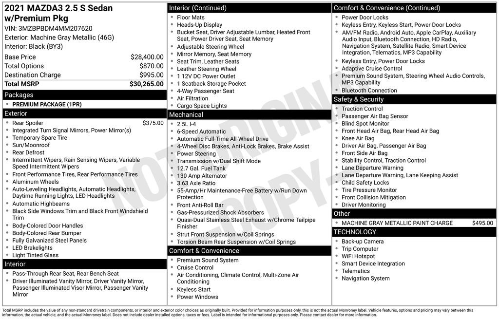 Used 2021 MAZDA MAZDA3 s image 35