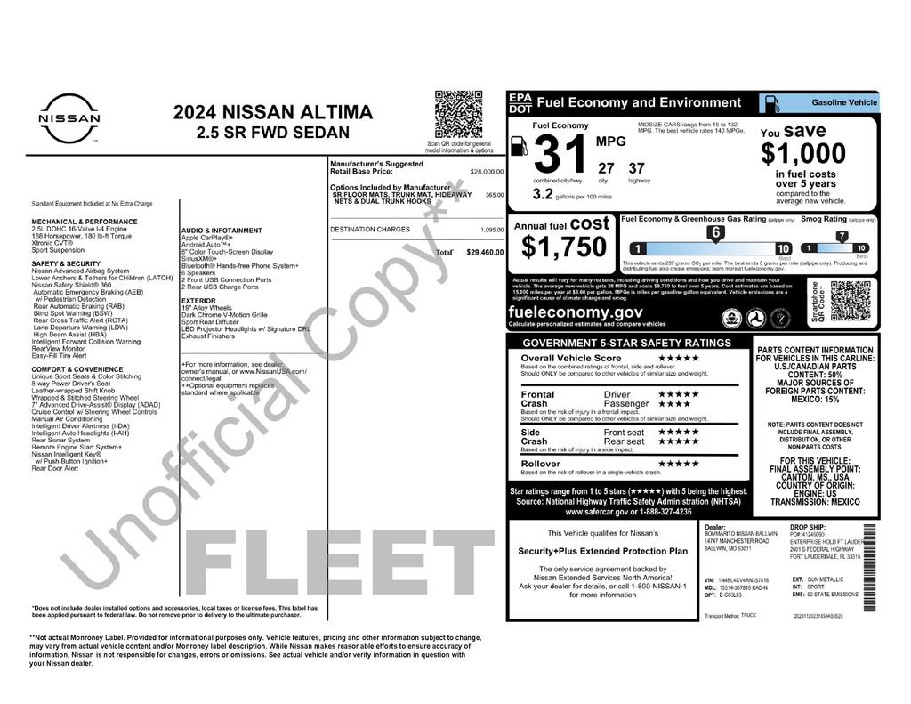 Used 2024 Nissan Altima 2.5 SR FWD image 27