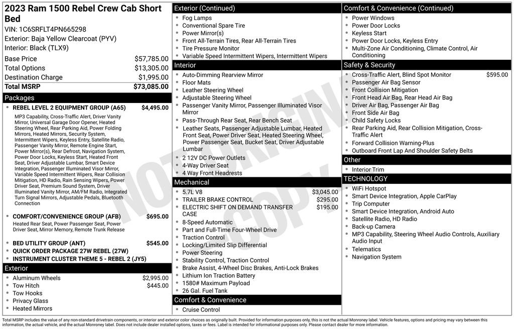 Used 2023 RAM 1500 Rebel w/ Rebel Level 2 Equipment Group AWD/4WD image 12
