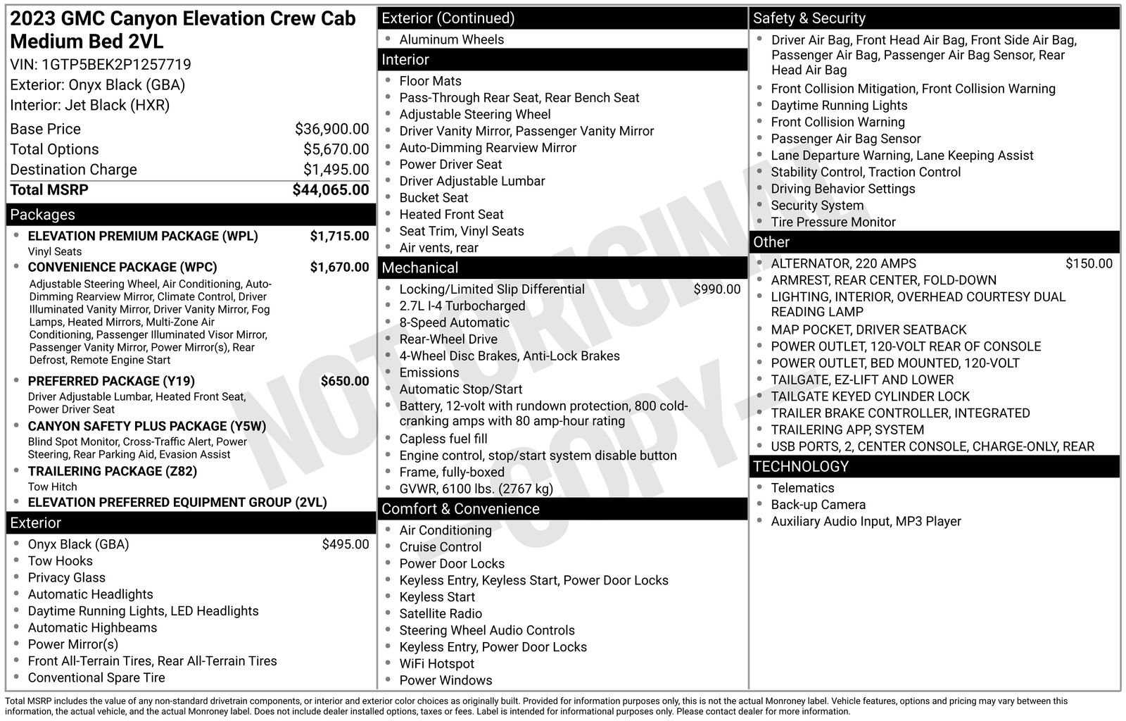 Certified 2023 GMC Canyon Elevation w/ Elevation Premium Package image 34