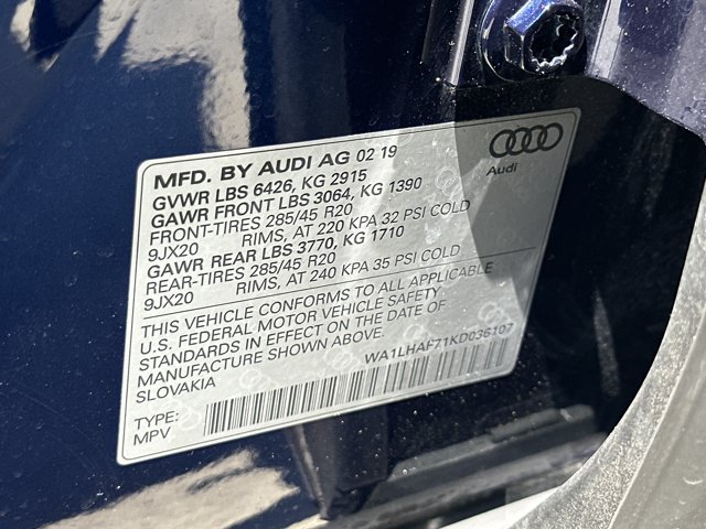 Used 2019 Audi Q7 2.0T Premium Plus w/ Premium Plus Package AWD/4WD image 39