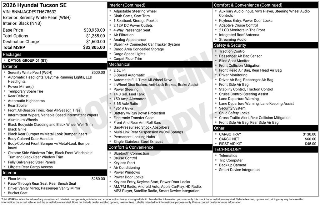 New 2026 Hyundai Tucson SE image 27