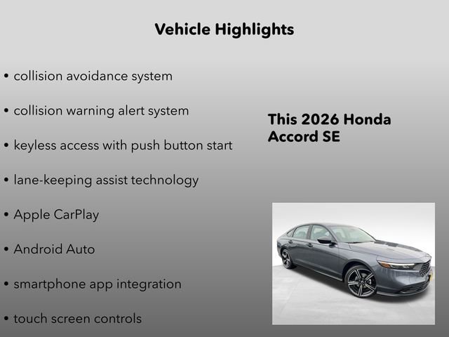 New 2026 Honda Accord SE image 10