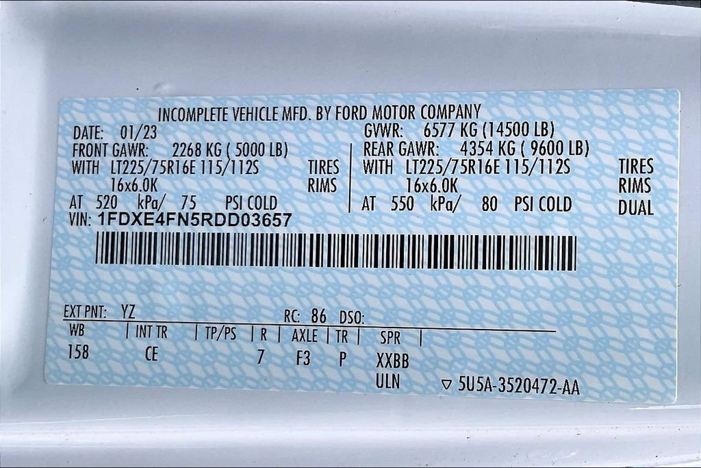 New 2024 Ford E-450 and Econoline 450 Super Duty w/ Driver's Safety Package RWD image 13