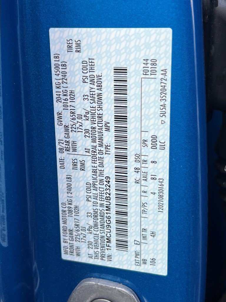 Used 2021 Ford Escape SE w/ Convenience Package image 28