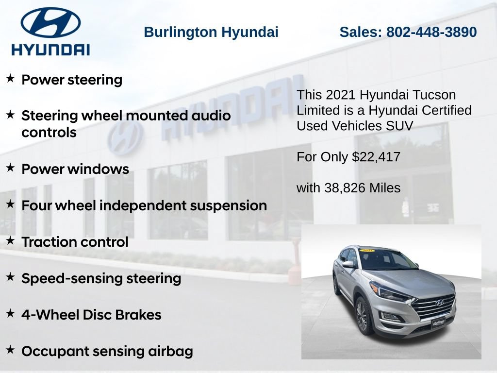 Certified 2021 Hyundai Tucson Limited AWD/4WD image 13