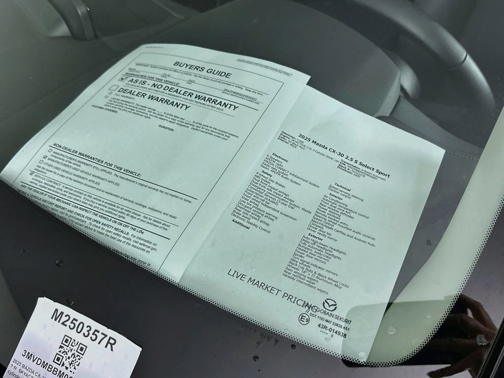 Used 2025 MAZDA CX-30 AWD 2.5 S w/ Select Sport Pkg image 12