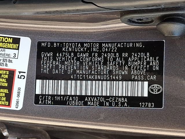 Used 2022 Toyota Camry LE FWD image 27