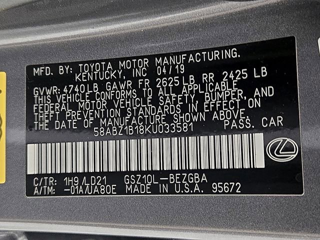 Used 2019 Lexus ES 350 w/ Premium Package FWD image 29
