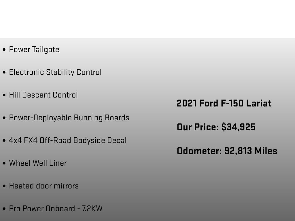 Used 2021 Ford F150 Lariat w/ Equipment Group 502A High AWD/4WD image 26