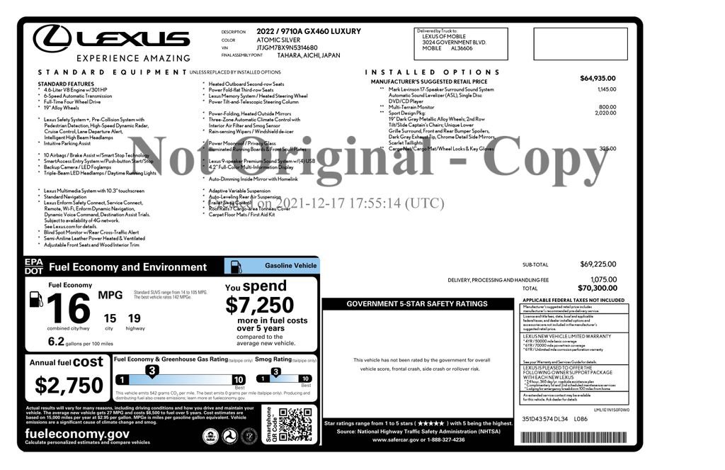 Used 2022 Lexus GX 460 Luxury w/ Sport Design Package image 2