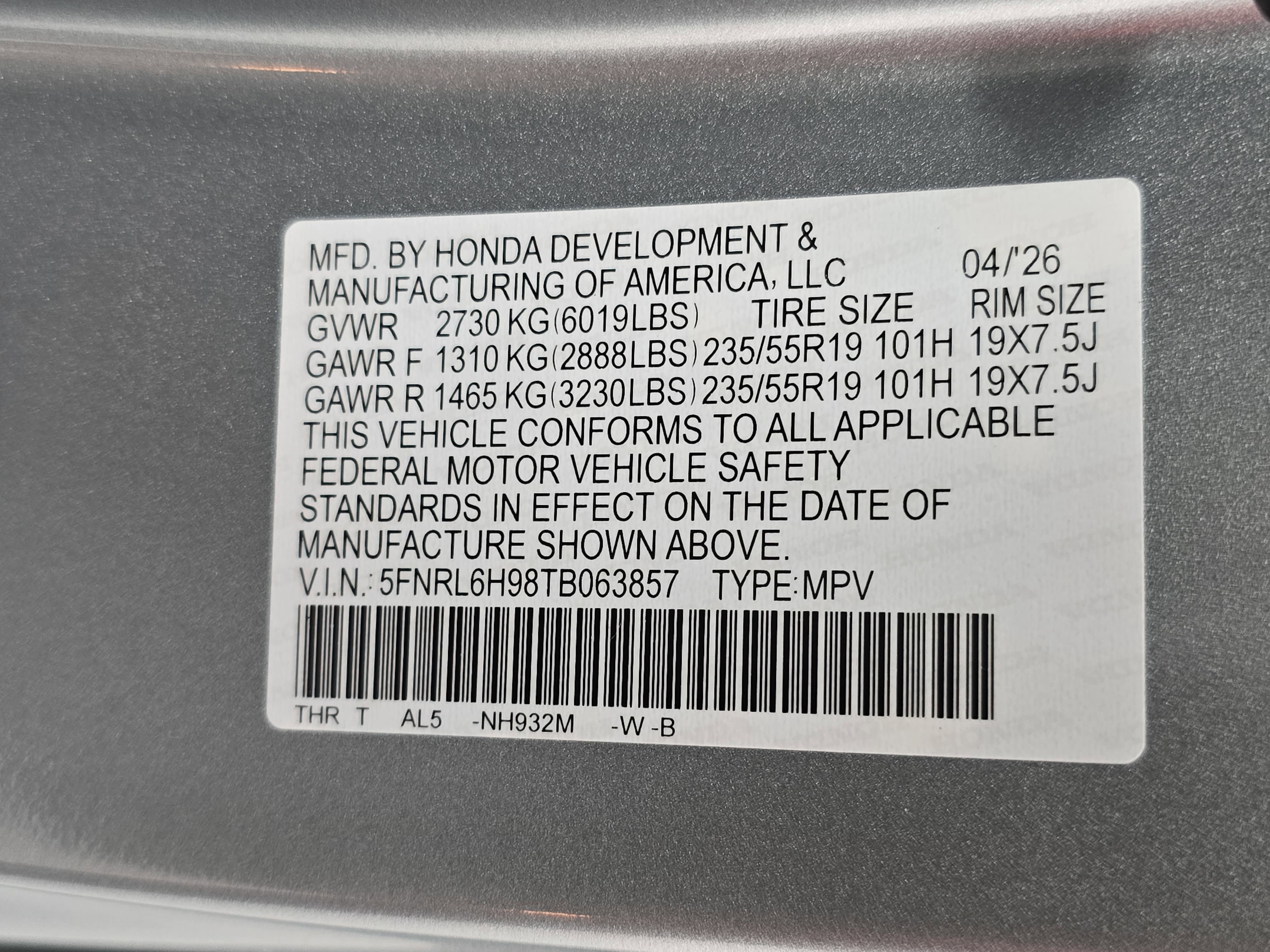 New 2026 Honda Odyssey Elite image 37