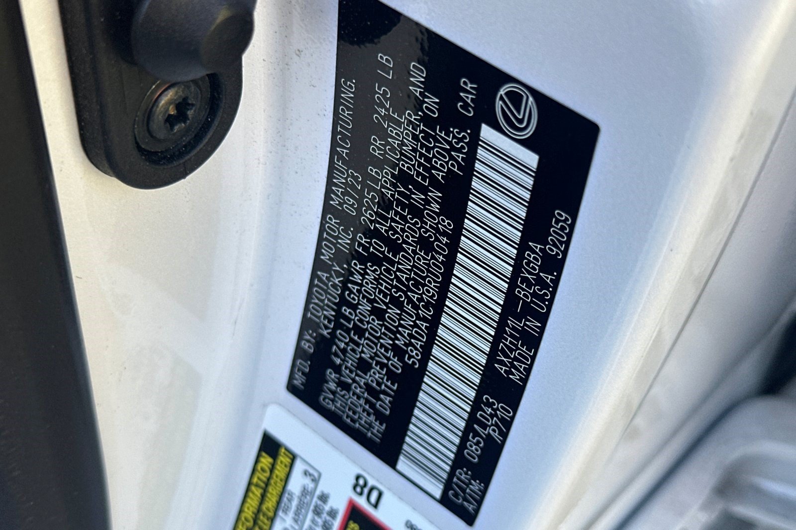 Certified 2024 Lexus ES 300h w/ Premium Package FWD image 38