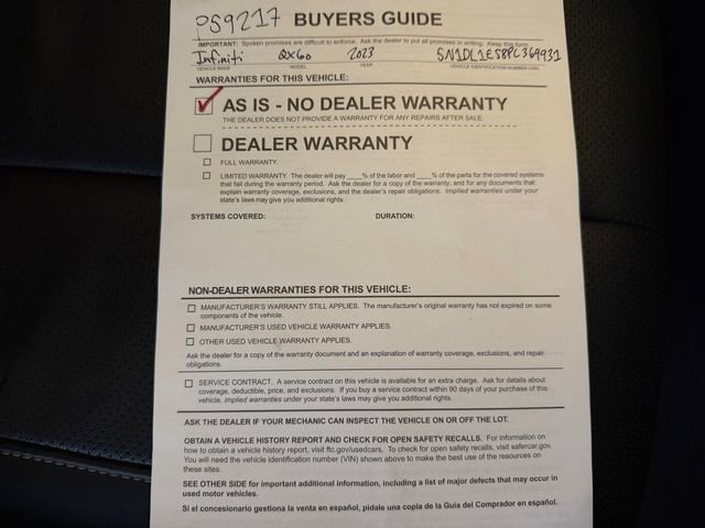 Used 2023 INFINITI QX60 Pure image 45