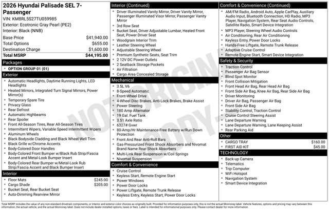 Used 2026 Hyundai Palisade SEL image 2