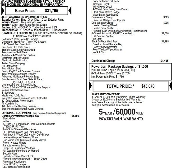 Used 2020 Jeep Wrangler Unlimited Sport image 2