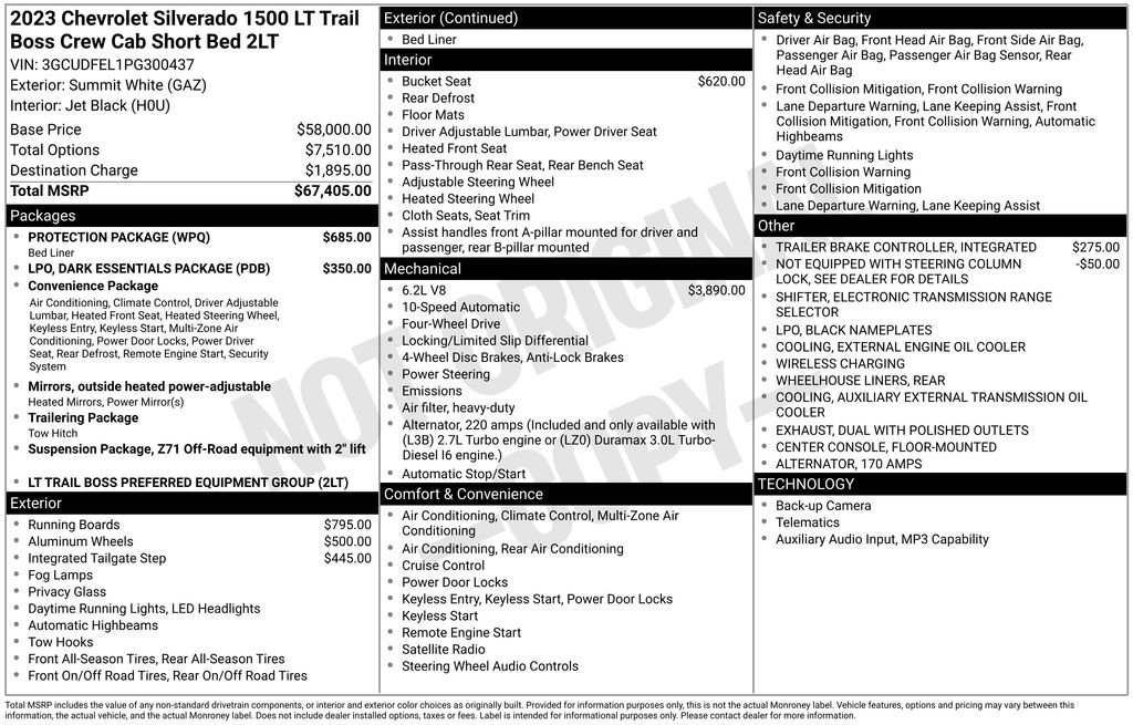 Used 2023 Chevrolet Silverado 1500 LT Trail Boss w/ Protection Package image 4