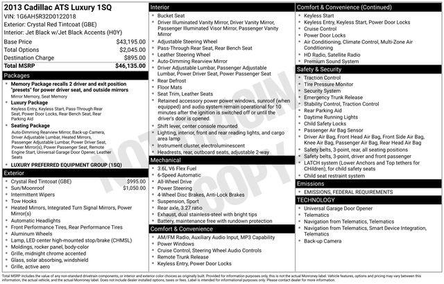 Used 2013 Cadillac ATS Luxury image 25