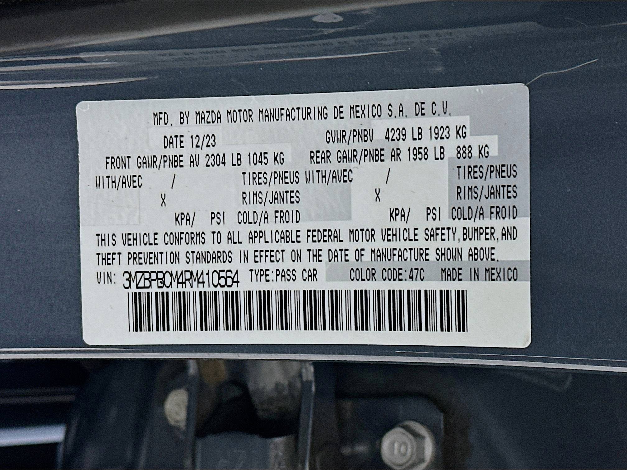 Used 2024 MAZDA MAZDA3 s image 12