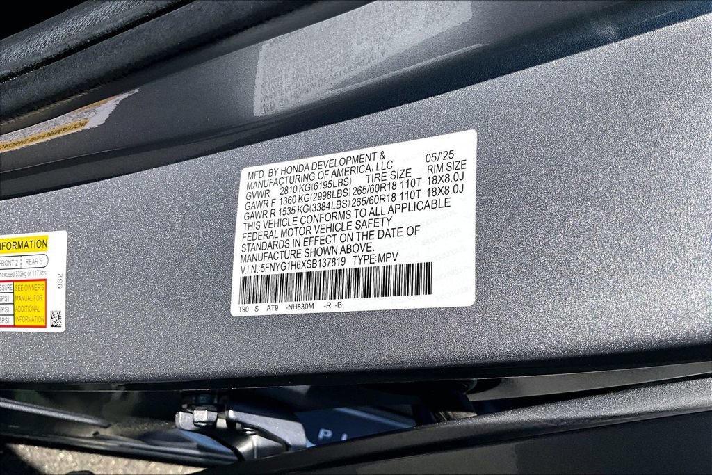Certified 2025 Honda Pilot TrailSport image 14
