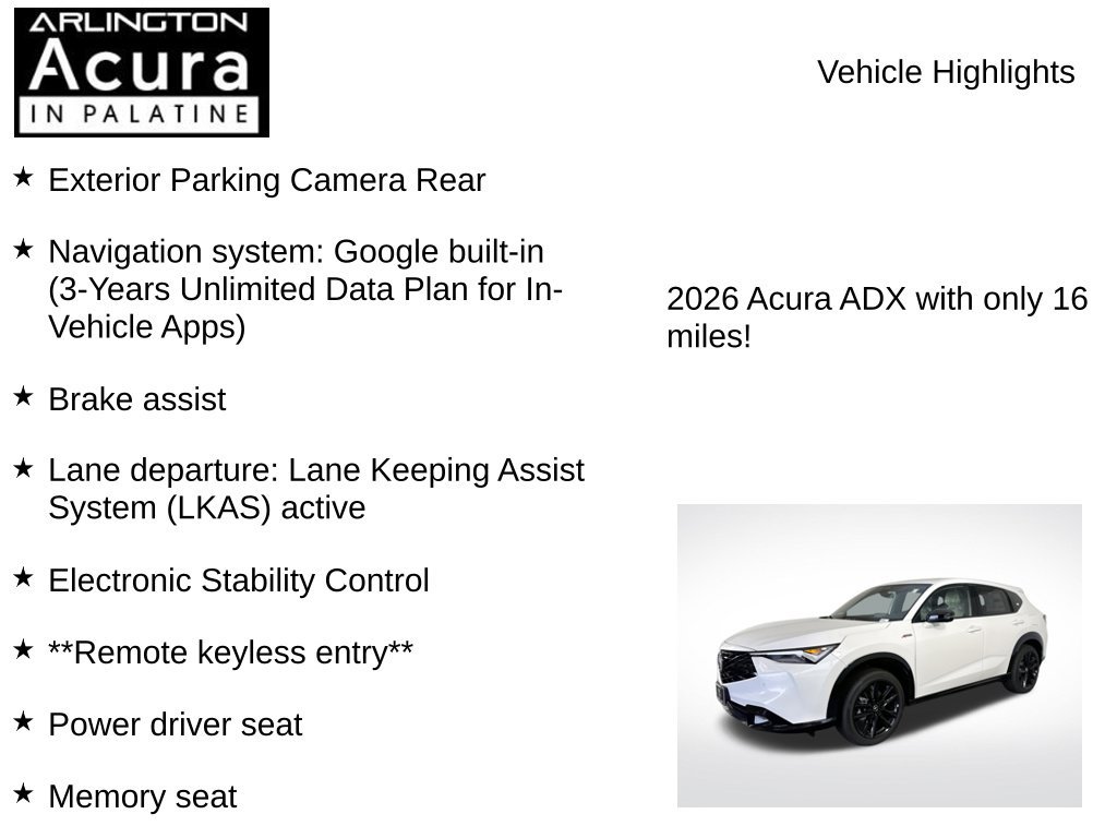 New 2026 Acura ADX A-Spec w/ Advance Package AWD/4WD image 7