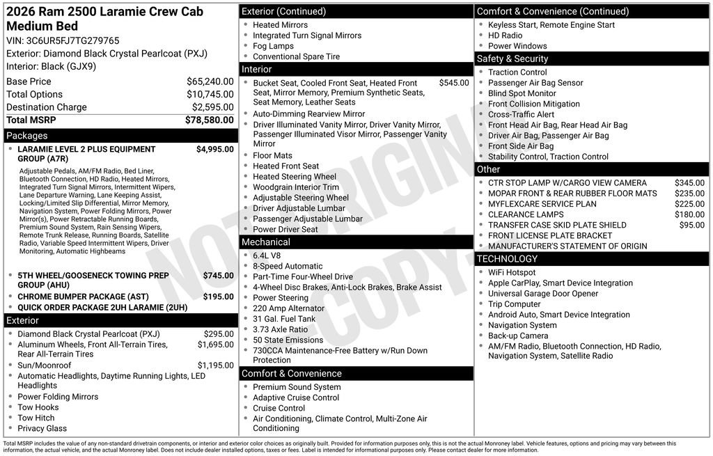 New 2026 RAM 2500 Laramie AWD/4WD image 34