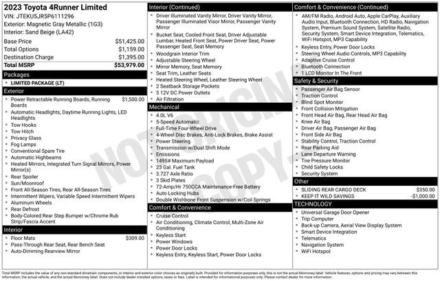 Used 2023 Toyota 4Runner Limited image 37