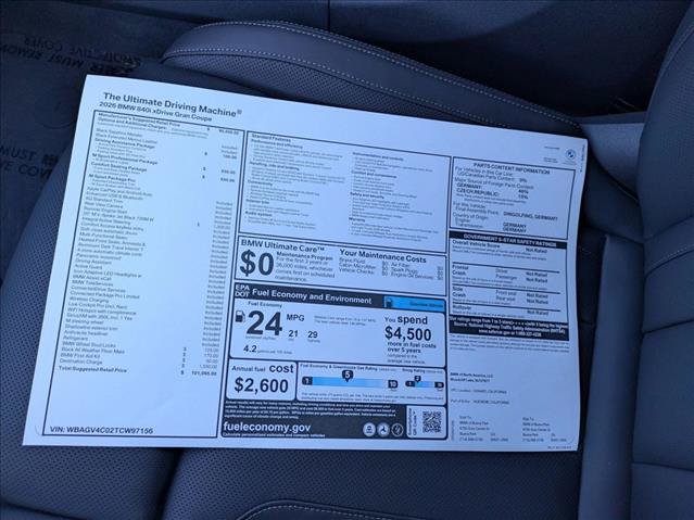 New 2026 BMW 840i xDrive w/ M Sport Professional Package AWD/4WD image 18