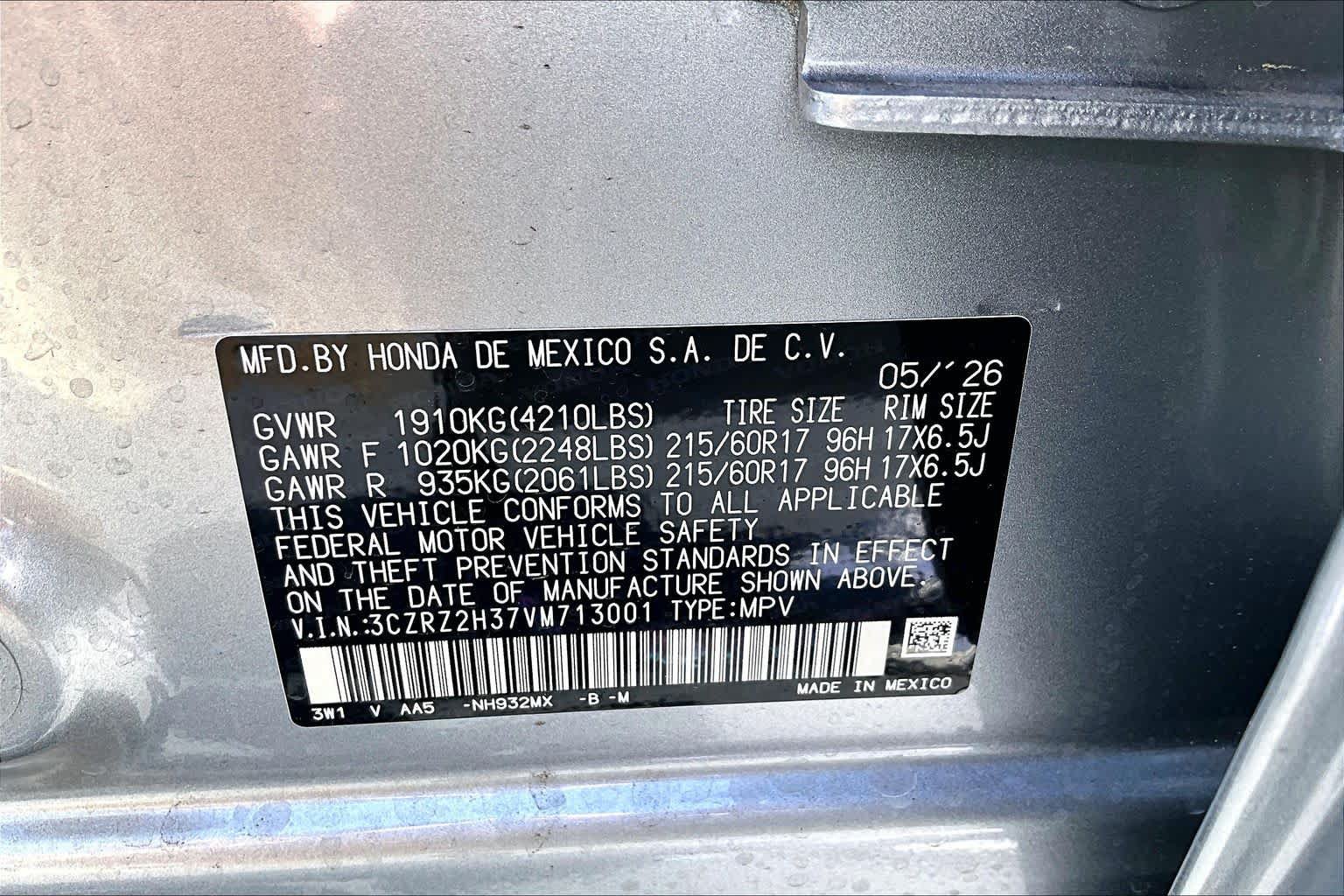 New 2027 Honda HR-V LX image 21