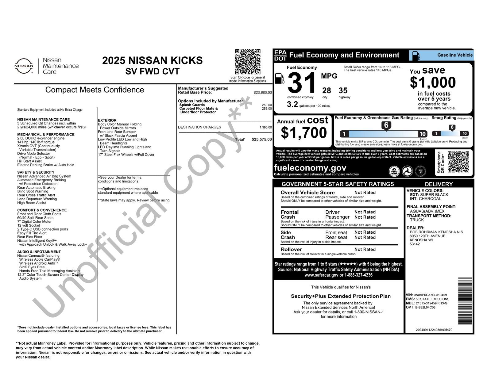 Certified 2025 Nissan Kicks SV FWD image 42
