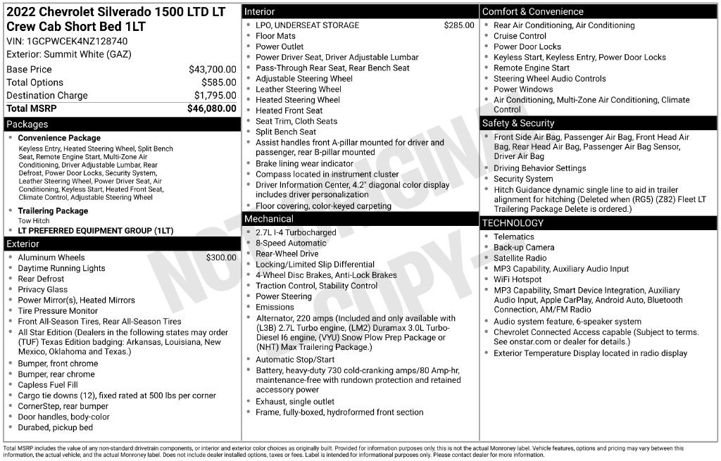 Certified 2022 Chevrolet Silverado 1500 LT RWD image 16