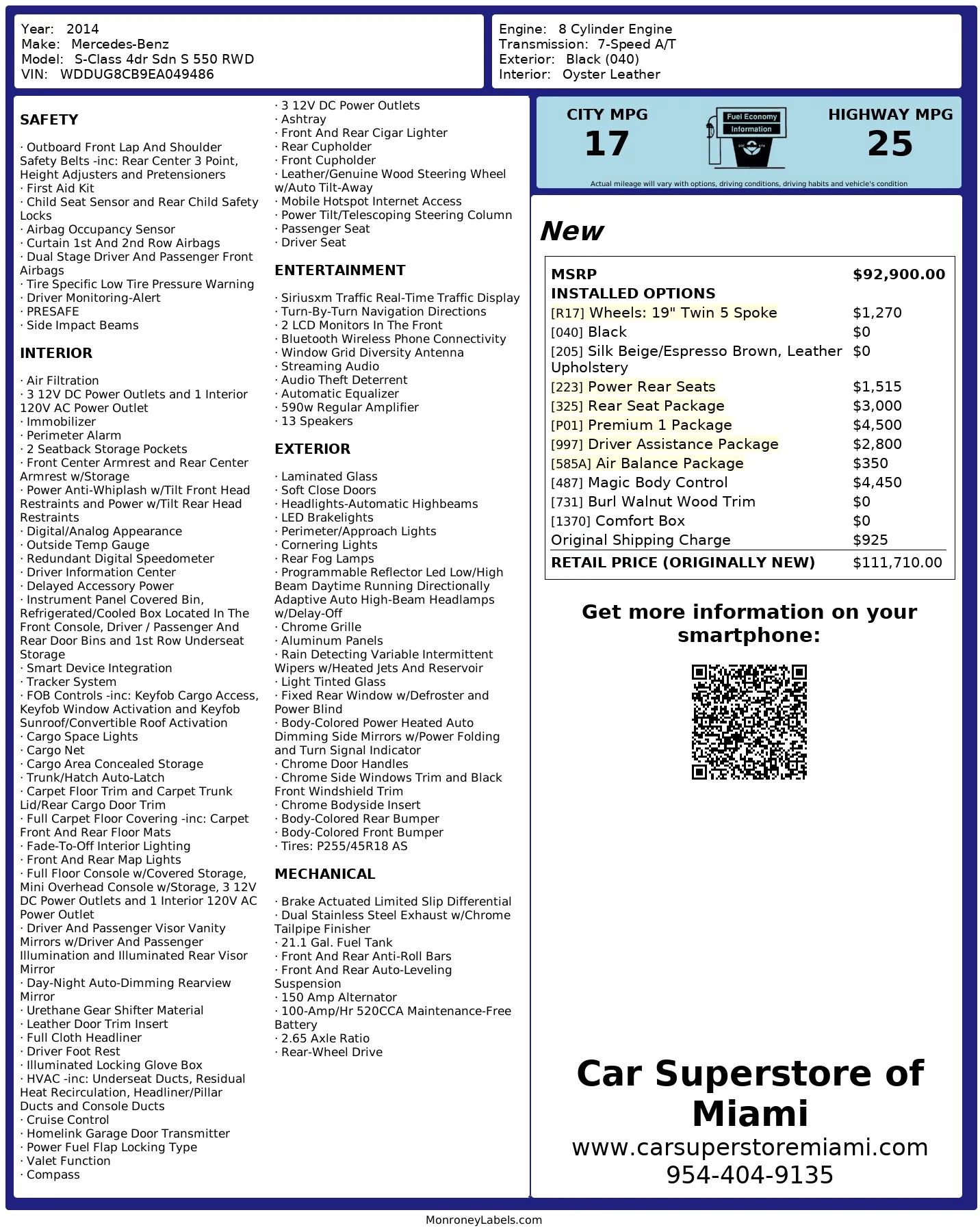Used 2014 Mercedes-Benz S 550 Sedan image 4