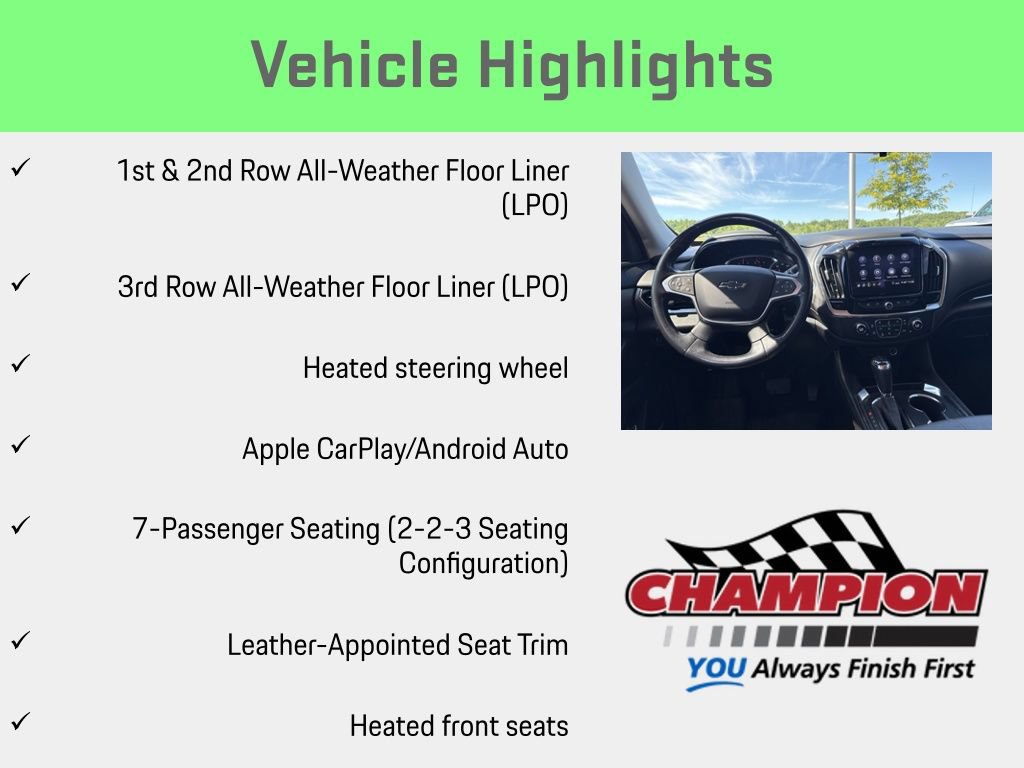 Used 2020 Chevrolet Traverse RS w/ LPO, Floor Liner Package FWD image 24