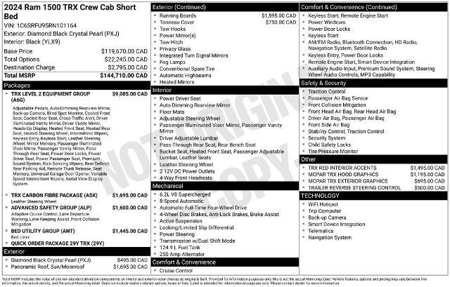 Used 2024 RAM 1500 TRX w/ TRX Level 2 Equipment Group AWD/4WD image 39