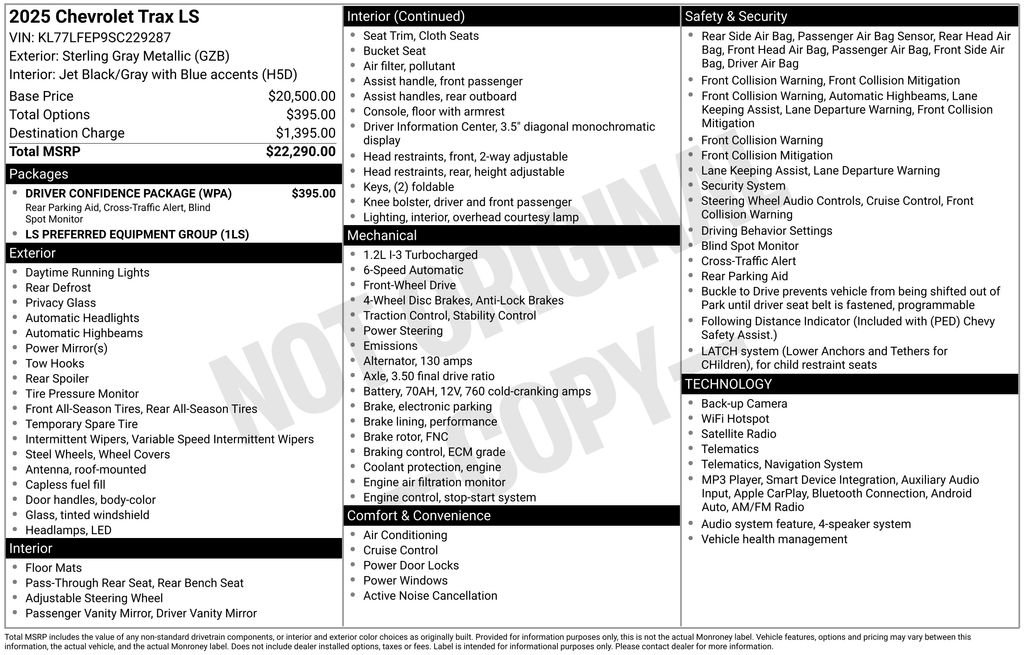 Certified 2025 Chevrolet Trax LS w/ Driver Confidence Package FWD image 5