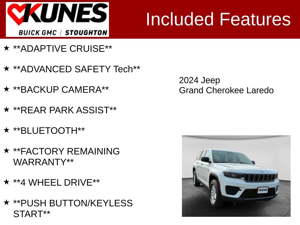 Used 2024 Jeep Grand Cherokee Laredo AWD/4WD image 2