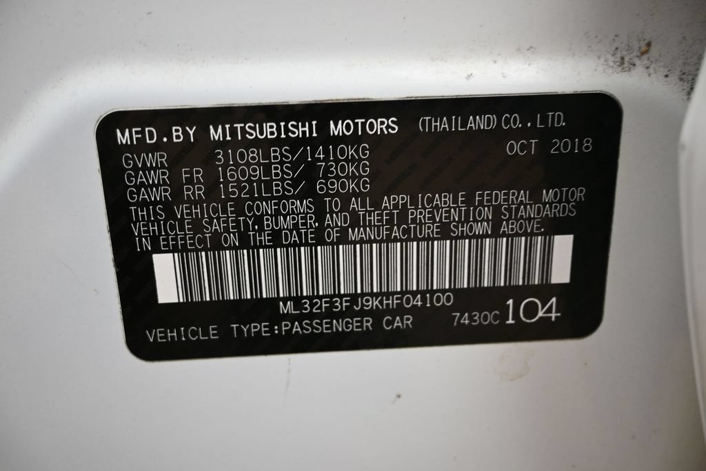 Used 2019 Mitsubishi Mirage G4 ES FWD image 34