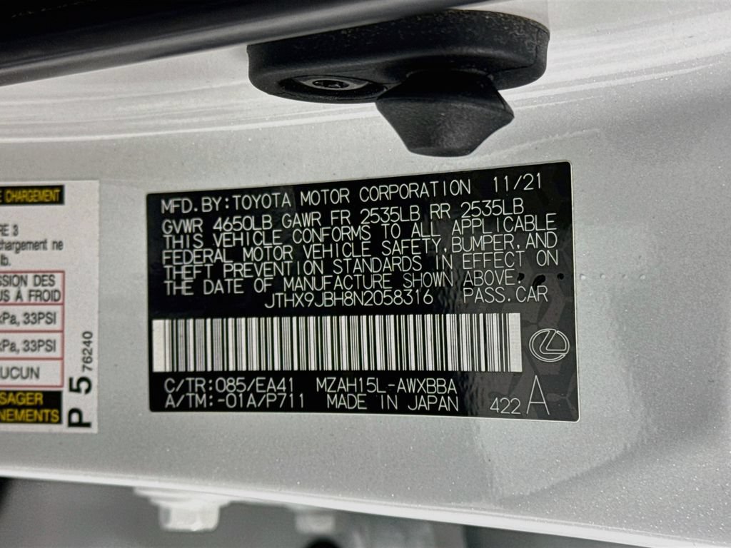 Used 2022 Lexus UX 250h w/ Accessory Package (Z2) AWD/4WD image 35