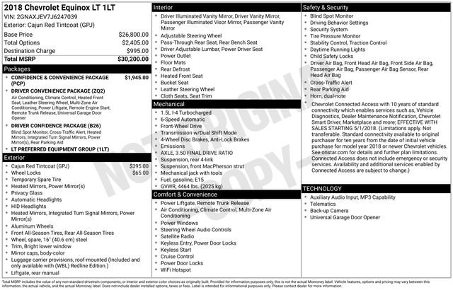 Used 2018 Chevrolet Equinox LT image 34