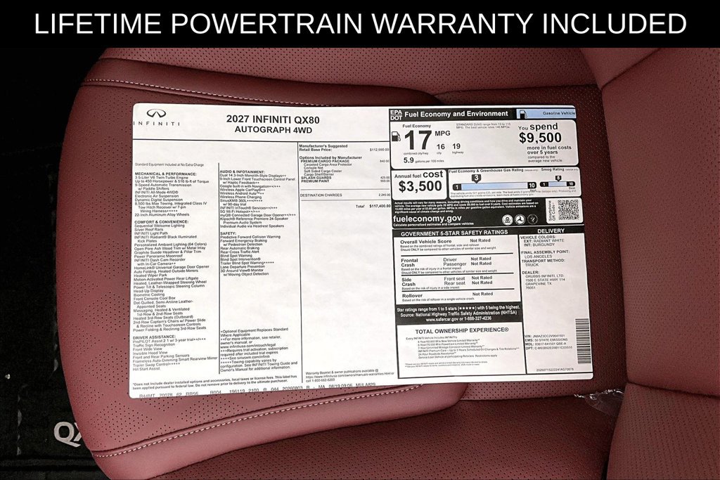 New 2027 INFINITI QX80 Autograph w/ Premium Cargo Package AWD/4WD image 36