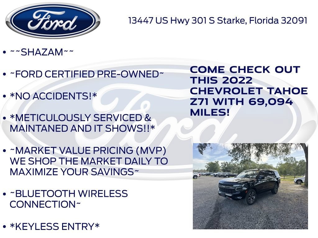 Used 2022 Chevrolet Tahoe Z71 w/ Z71 Off-Road Package AWD/4WD image 6