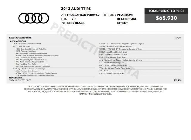 Used 2013 Audi TT RS w/ Tech Pkg AWD/4WD image 7