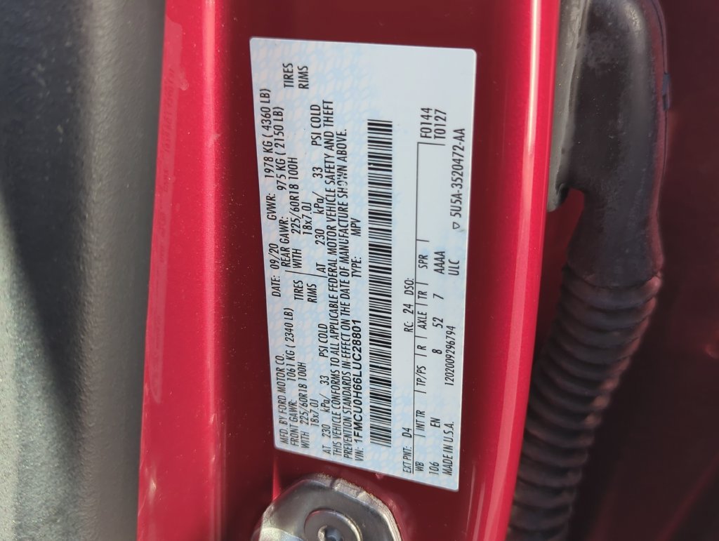 Used 2020 Ford Escape SEL FWD image 28