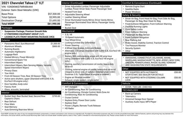 Certified 2021 Chevrolet Tahoe LT image 32