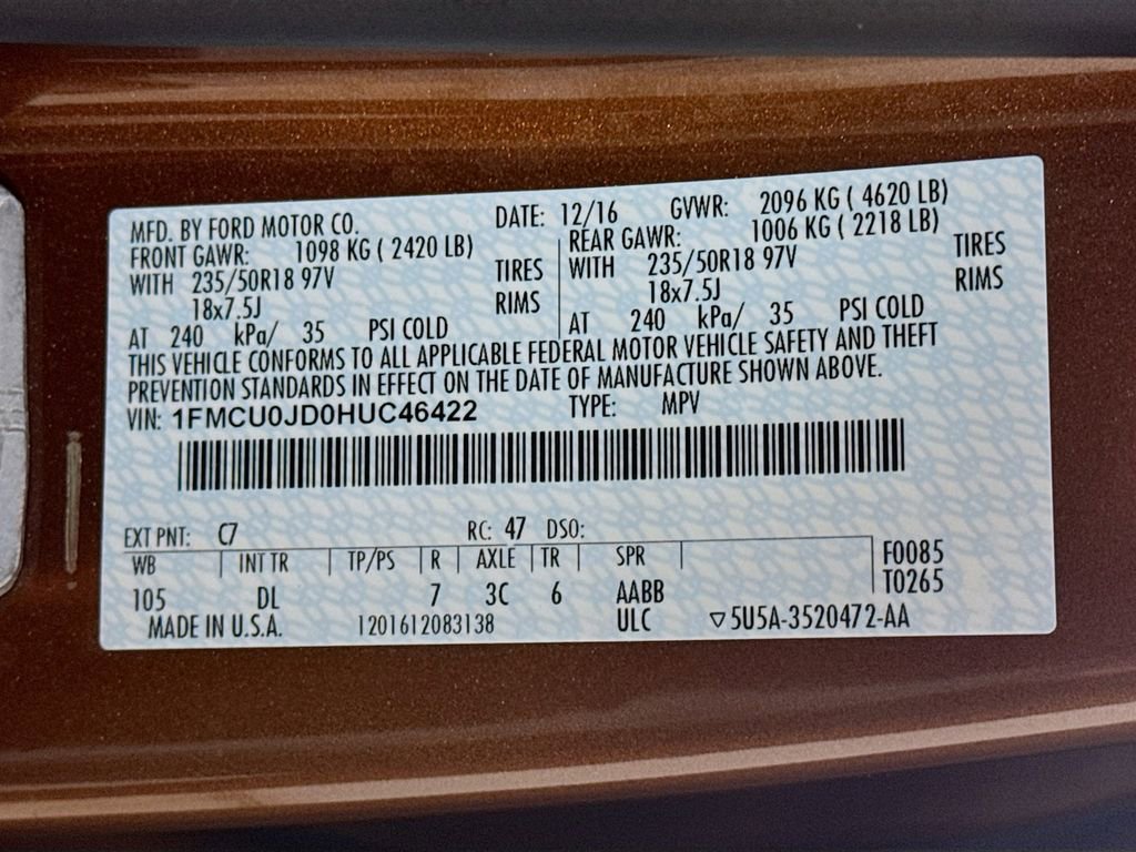 Used 2017 Ford Escape Titanium FWD image 38