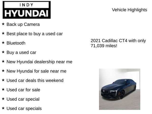 Used 2021 Cadillac CT4 V w/ Climate Package image 8