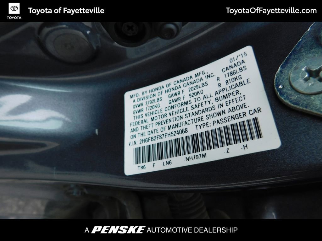 Used 2015 Honda Civic EX image 12